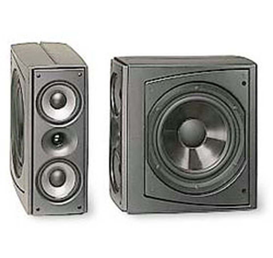 COMPOSITIONS OVERTURE 1 - Black - 3-Way 100 Watt Speaker w/ 150 Watt Built In Powered Sub - Hero